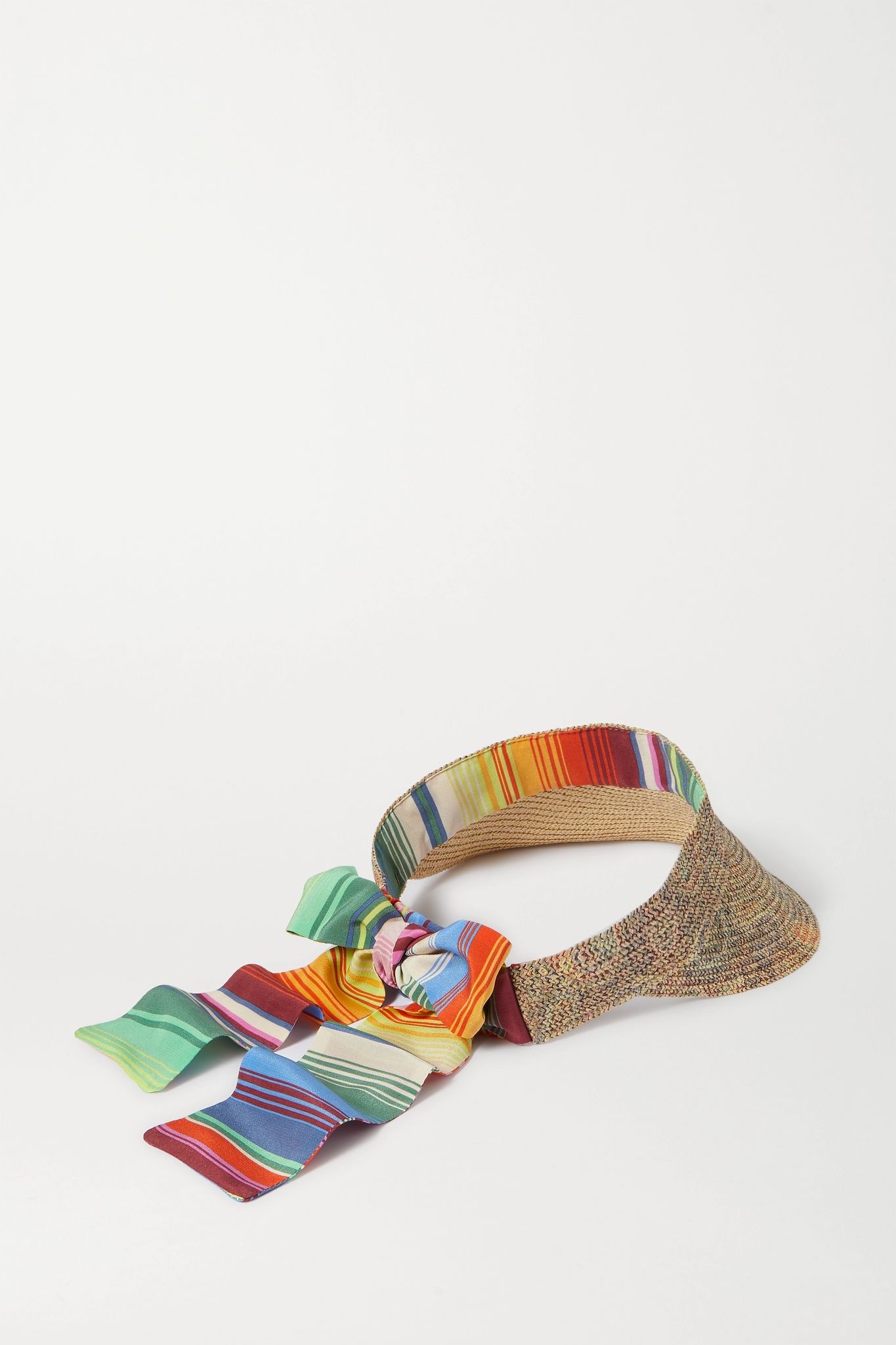 Printed silk-trimmed paper visor - 3