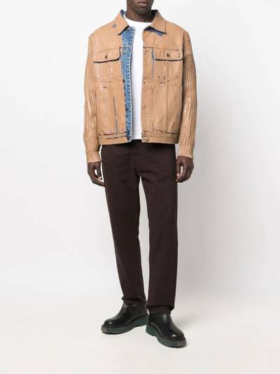 Diesel panelled denim jacket outlook