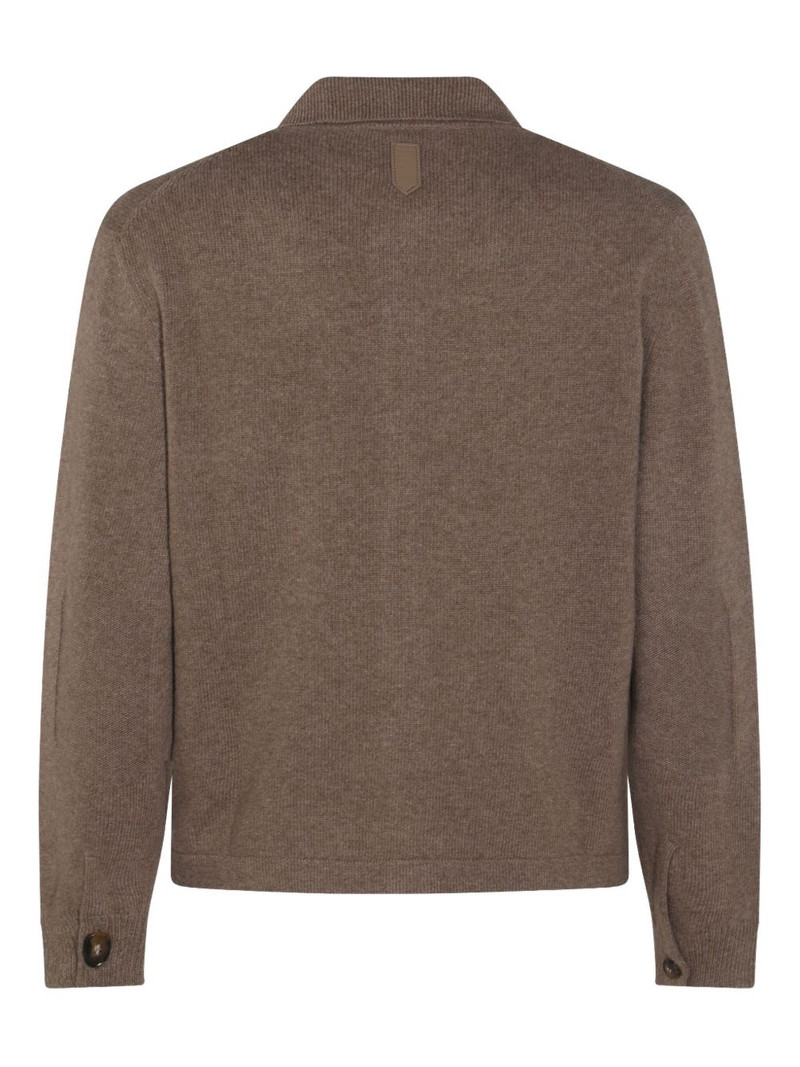 Canali buttoned patch-pocket cardigan outlook