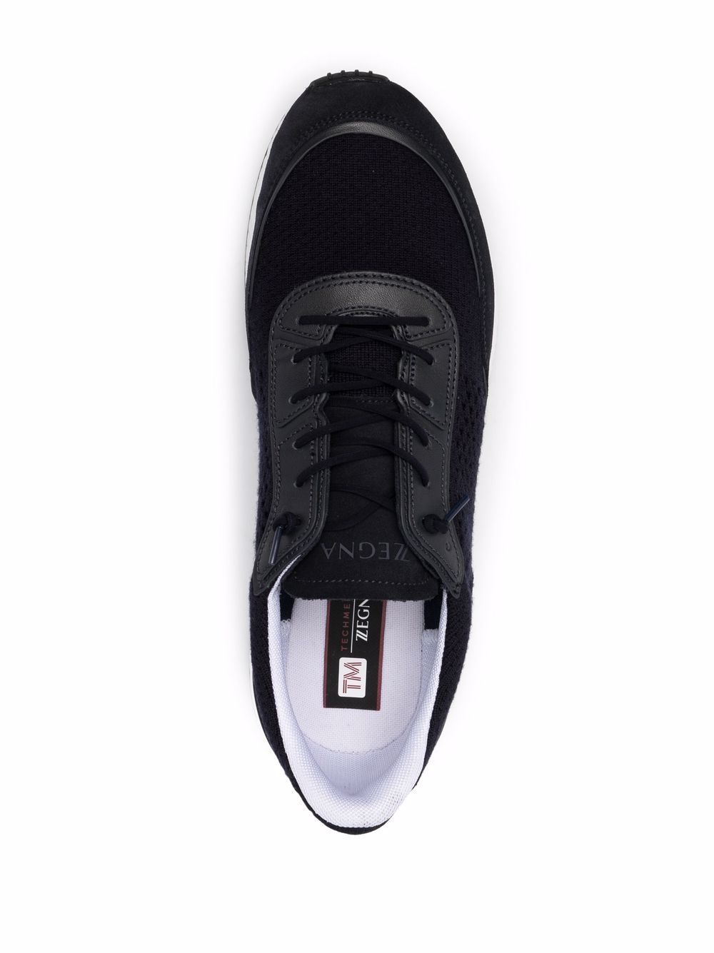 panelled mesh low-top sneakers - 4