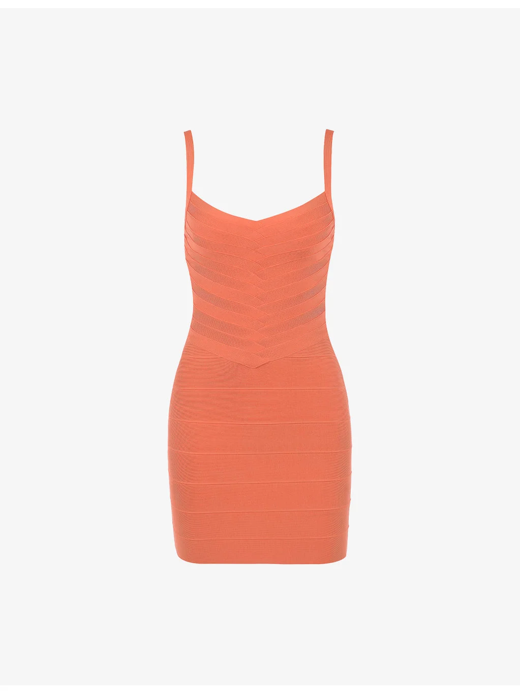 The Cinch V-Waist Woven Bandage Mini Dress - 1
