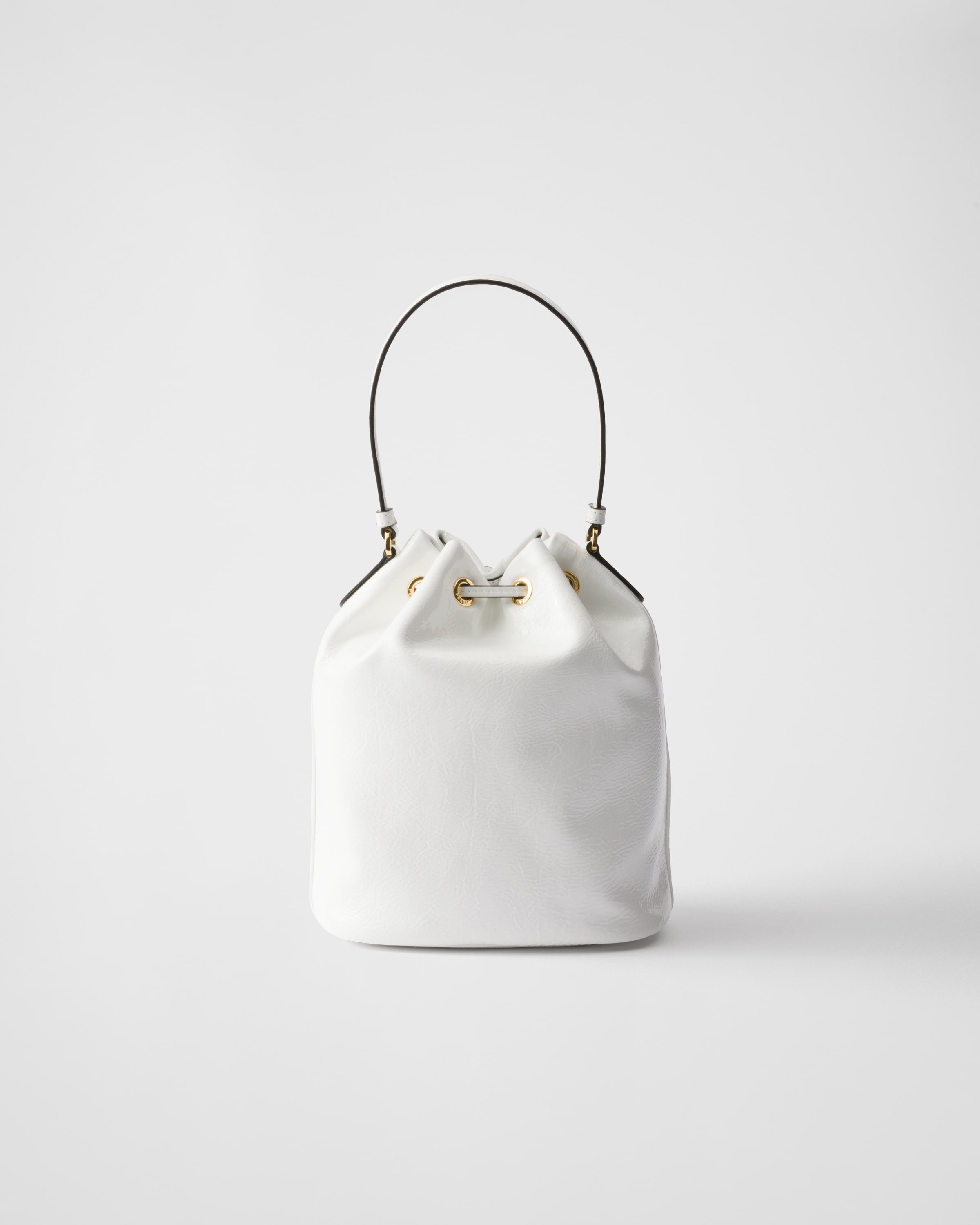 Prada Prada Duet naplak patent leather bucket bag | REVERSIBLE