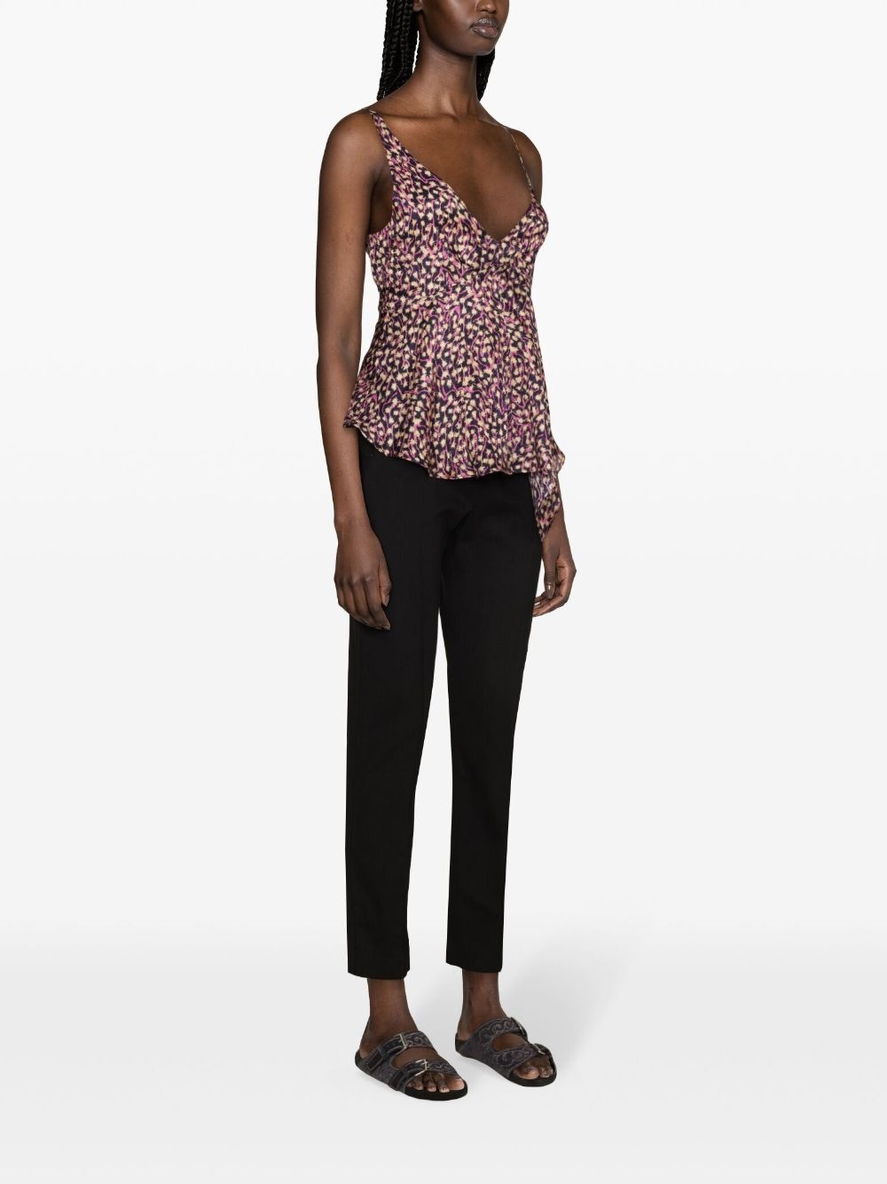 Uliene asymmetric georgette top - 3