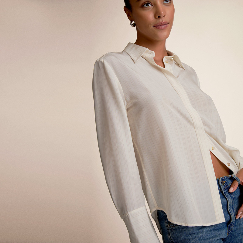 Mira Anywhere Shirt - Printed Washable Silk 4