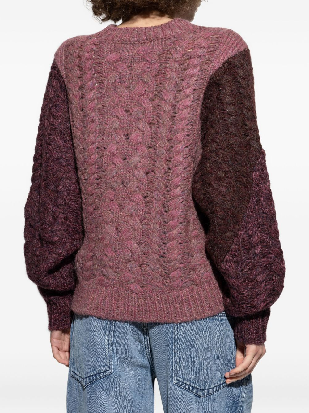 cable-knit patchwork sweater - 4