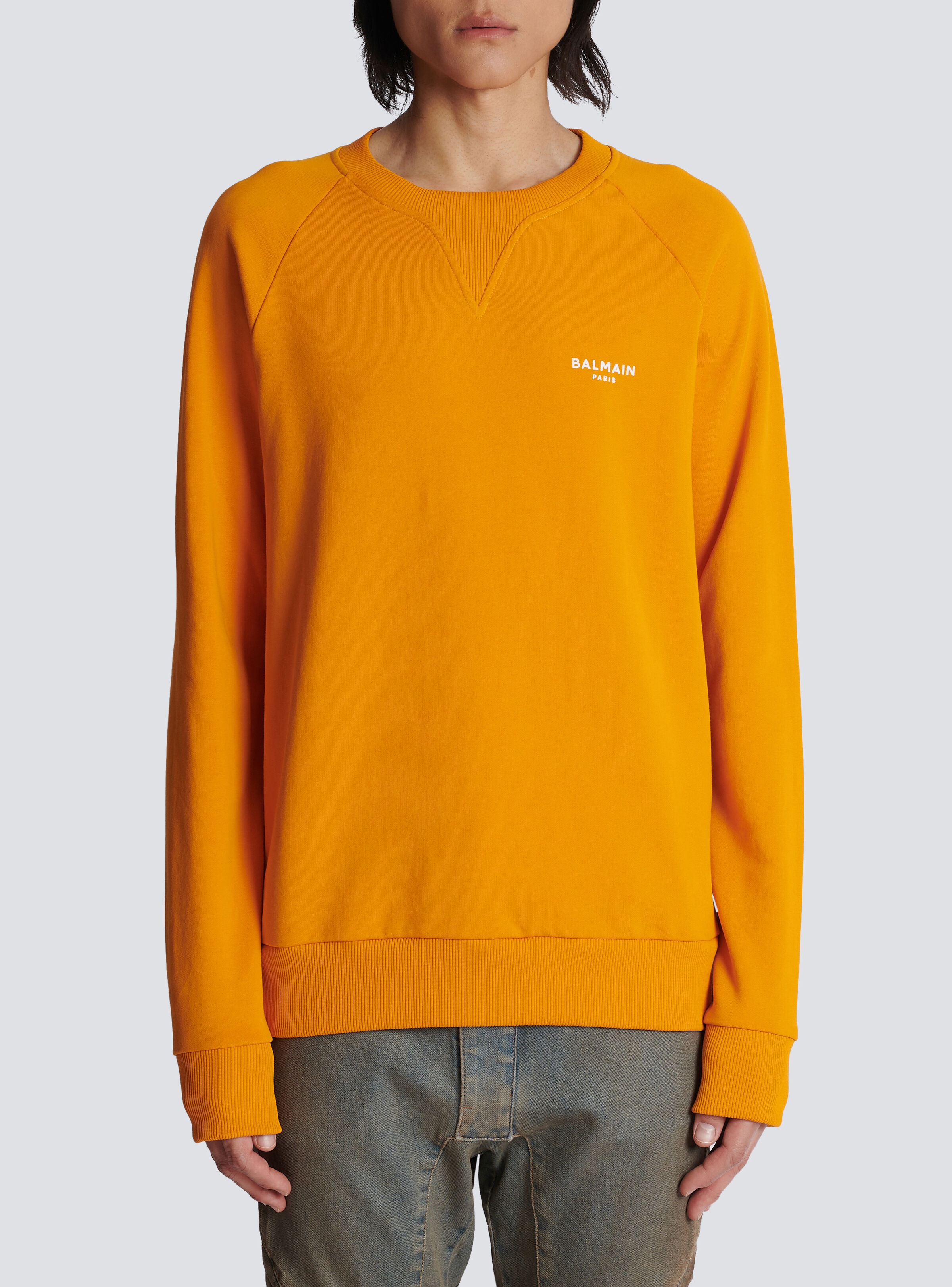 Balmain logo print sweatshirt in eco-responsible cotton - 5