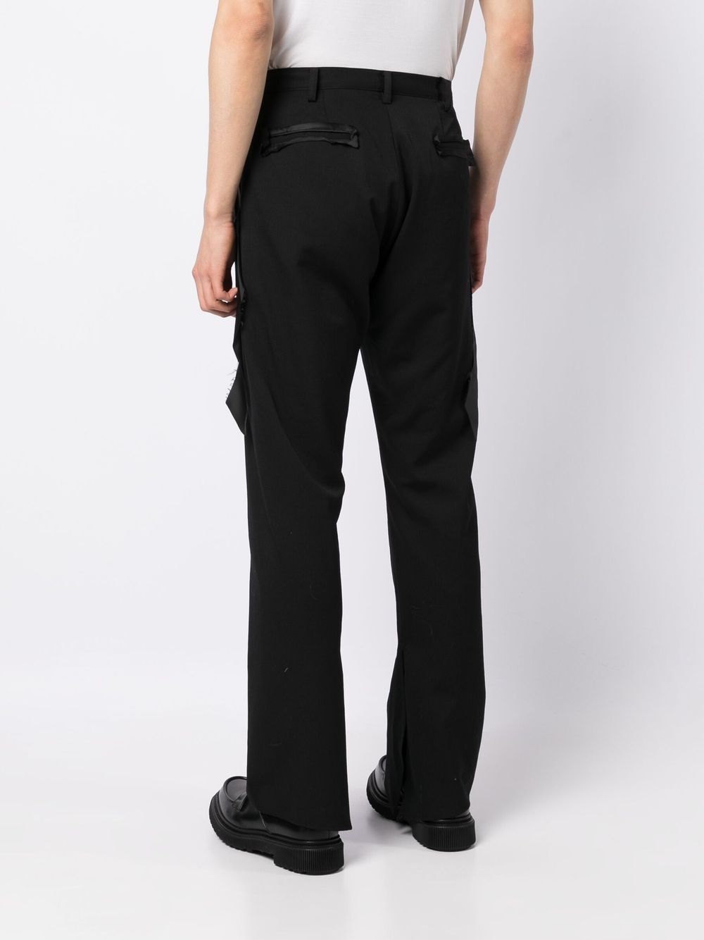 straight-leg wool trousers - 4