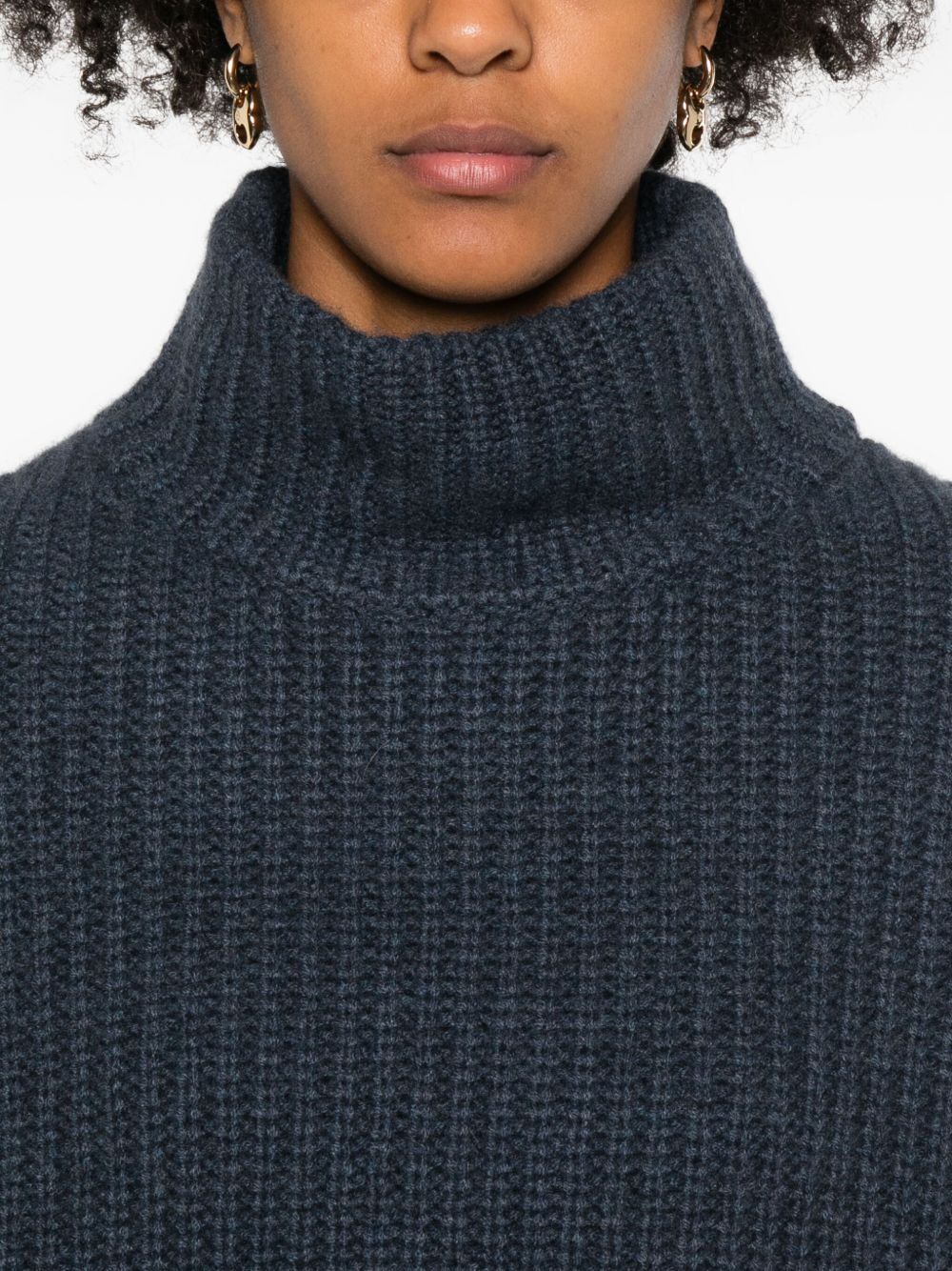 ribbed turtleneck sweater - 5