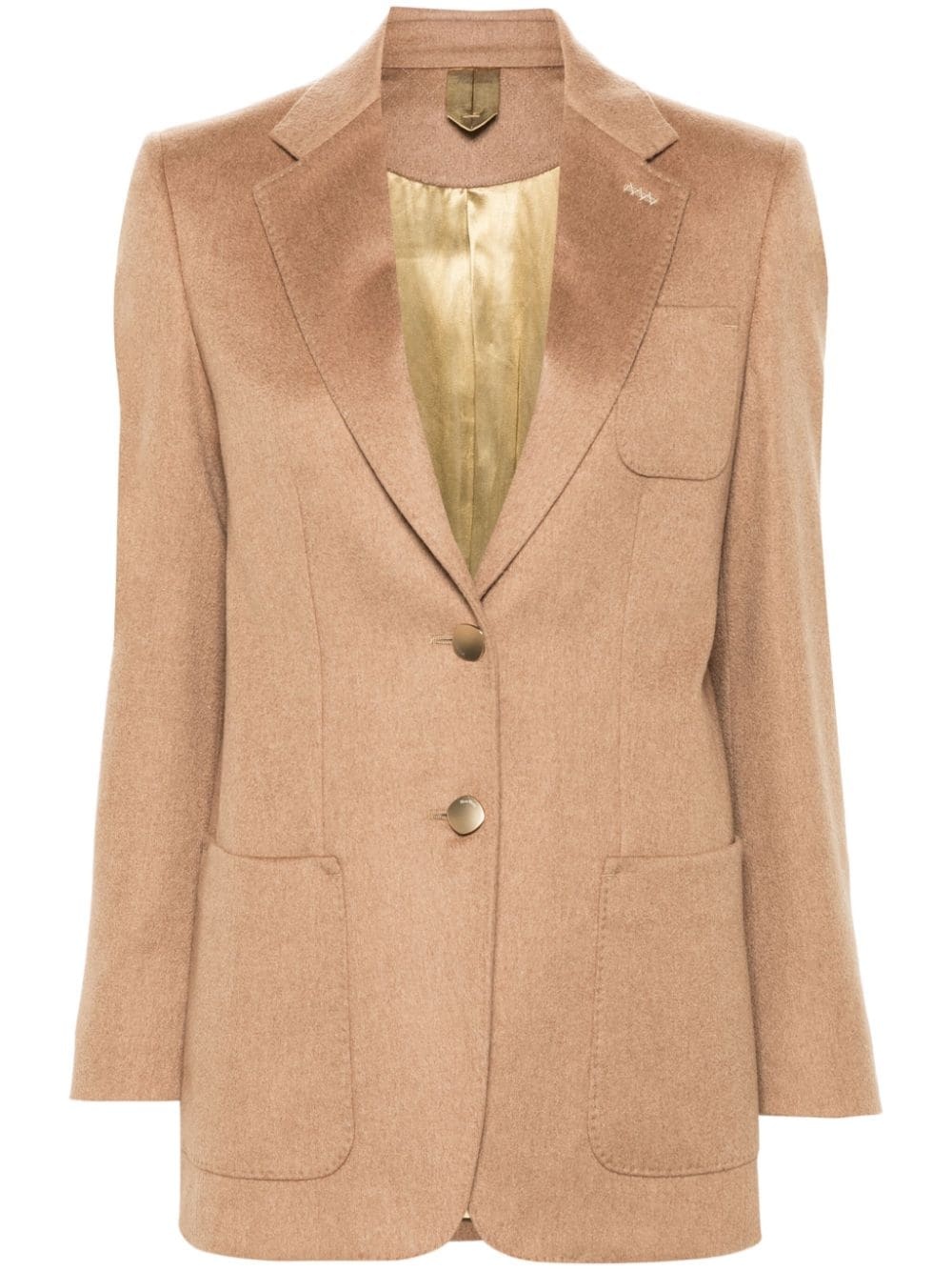 notched-lapels single-breasted blazer - 1