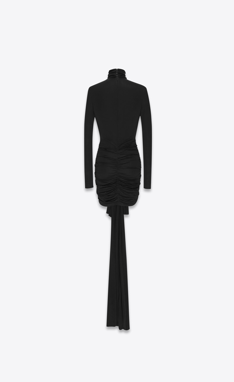 draped dress in shiny jersey 4