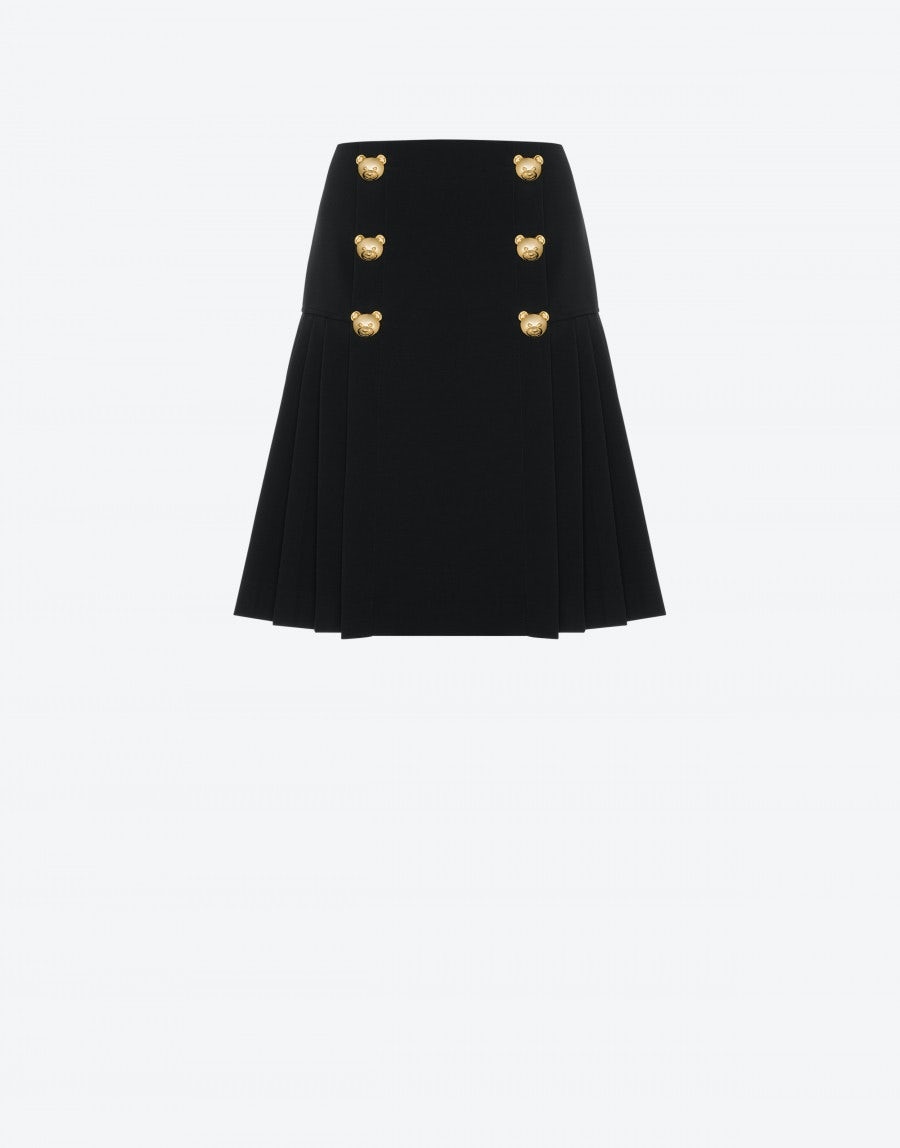 TEDDY BUTTONS CRÊPE SKIRT - 1