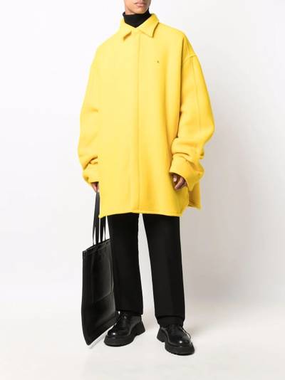 Raf Simons slouchy overshirt coat outlook