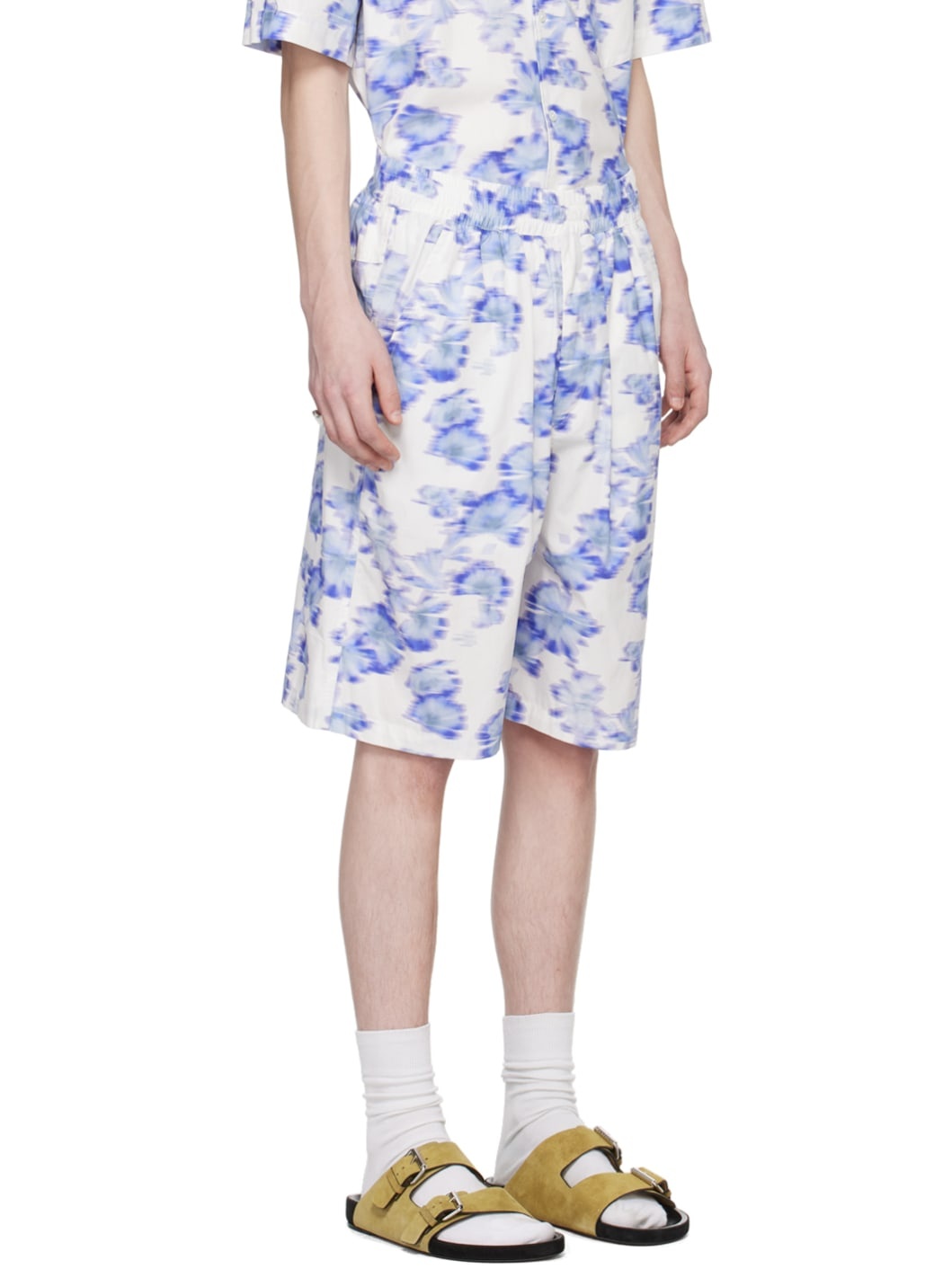 White & Blue Layan Shorts - 2