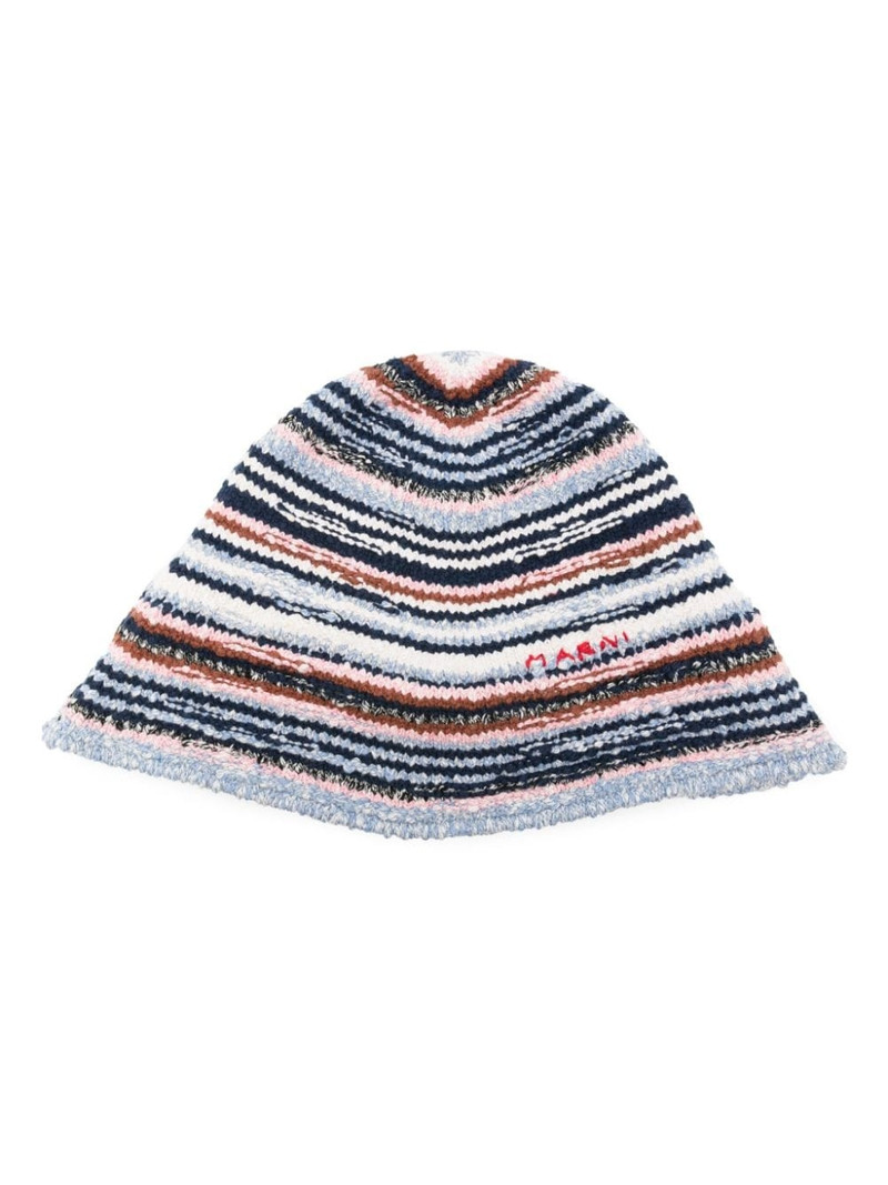 wide-brim knitted hat 1