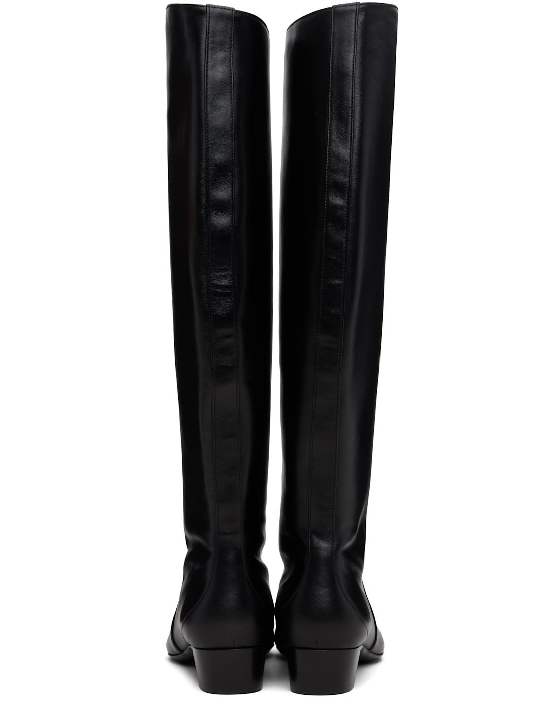 Black Pascal Nappa Leather Tall Boots - 2