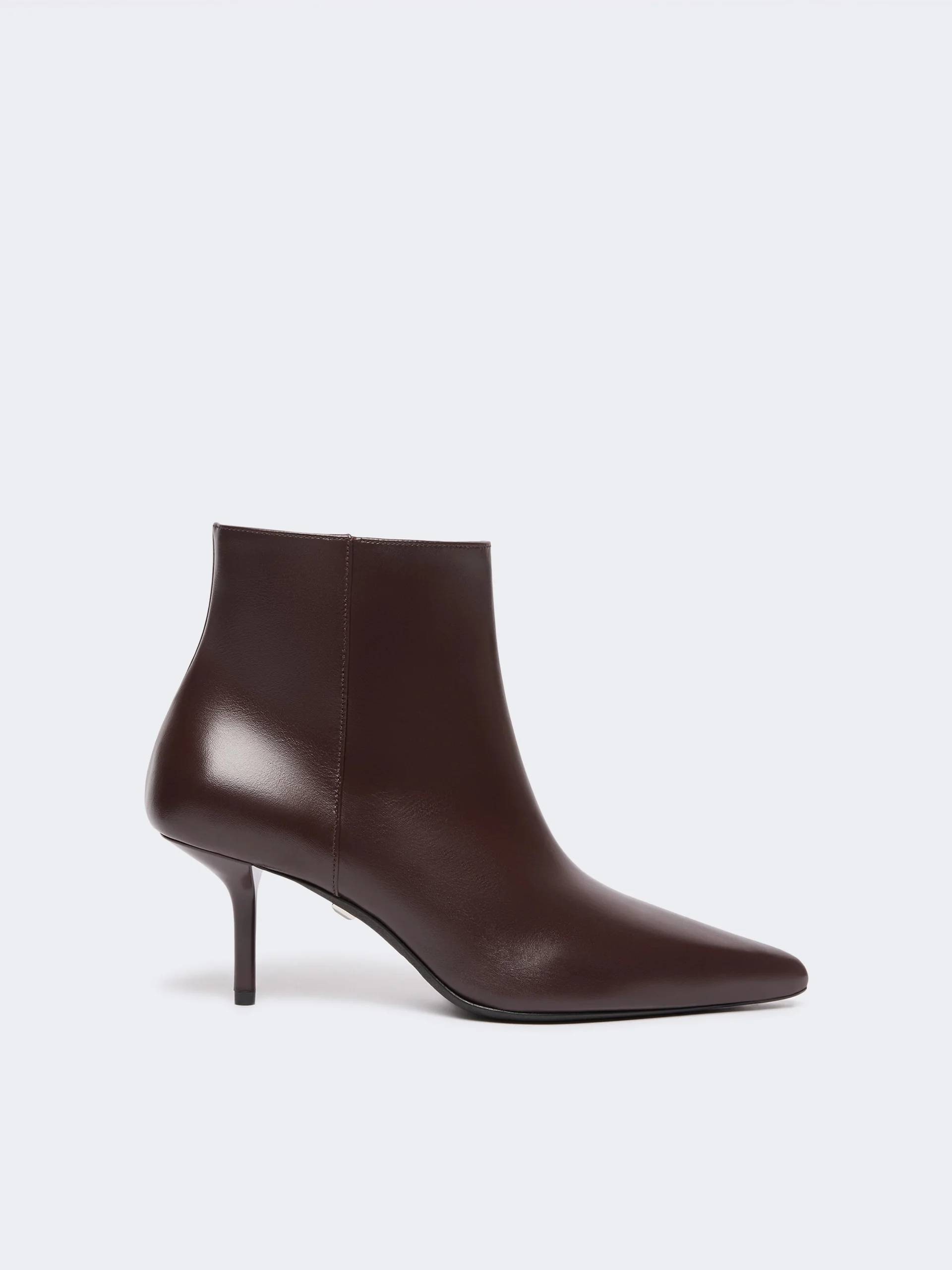 LIGHTBOOTIE Smooth leather ankle boots - BORDEAUX - 1