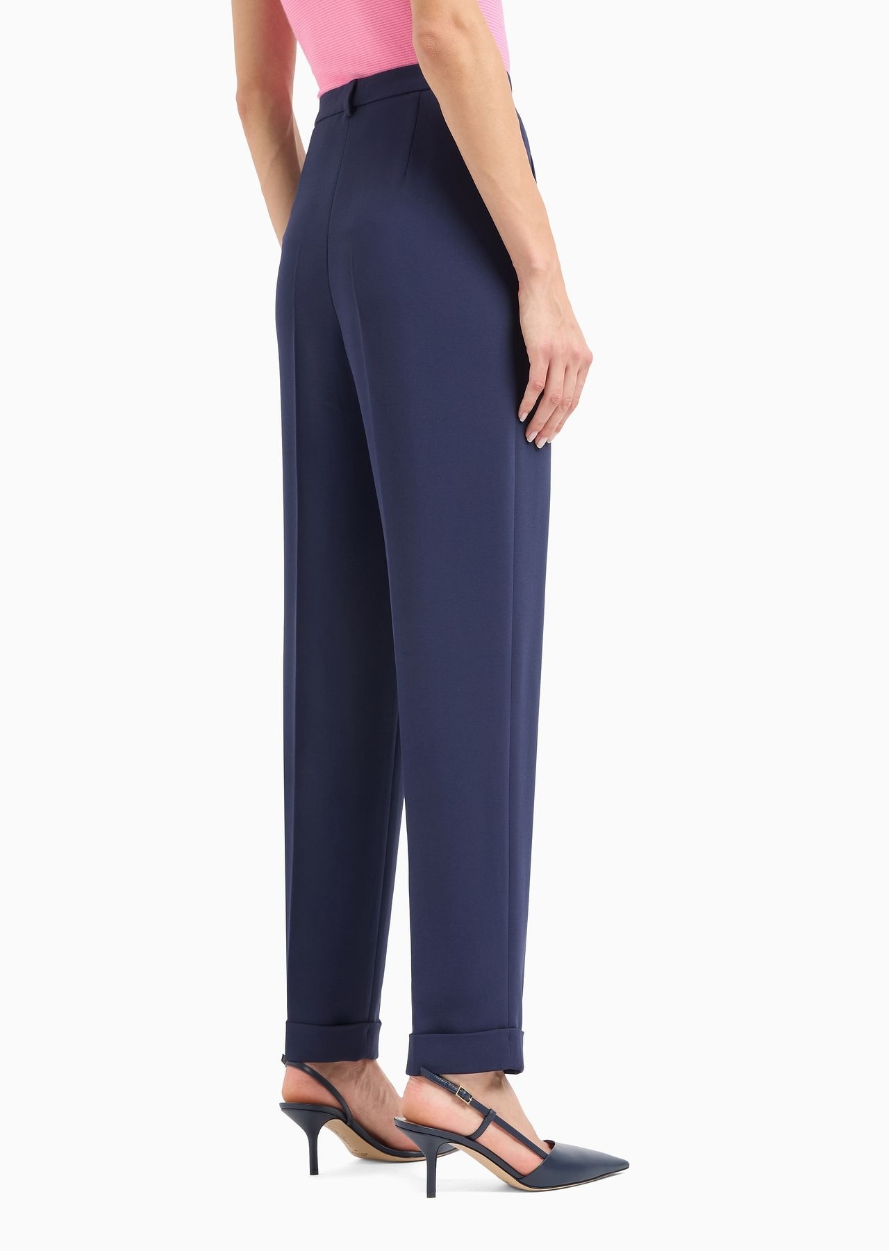 Straight-leg one-pleat trousers in viscose cady - 3