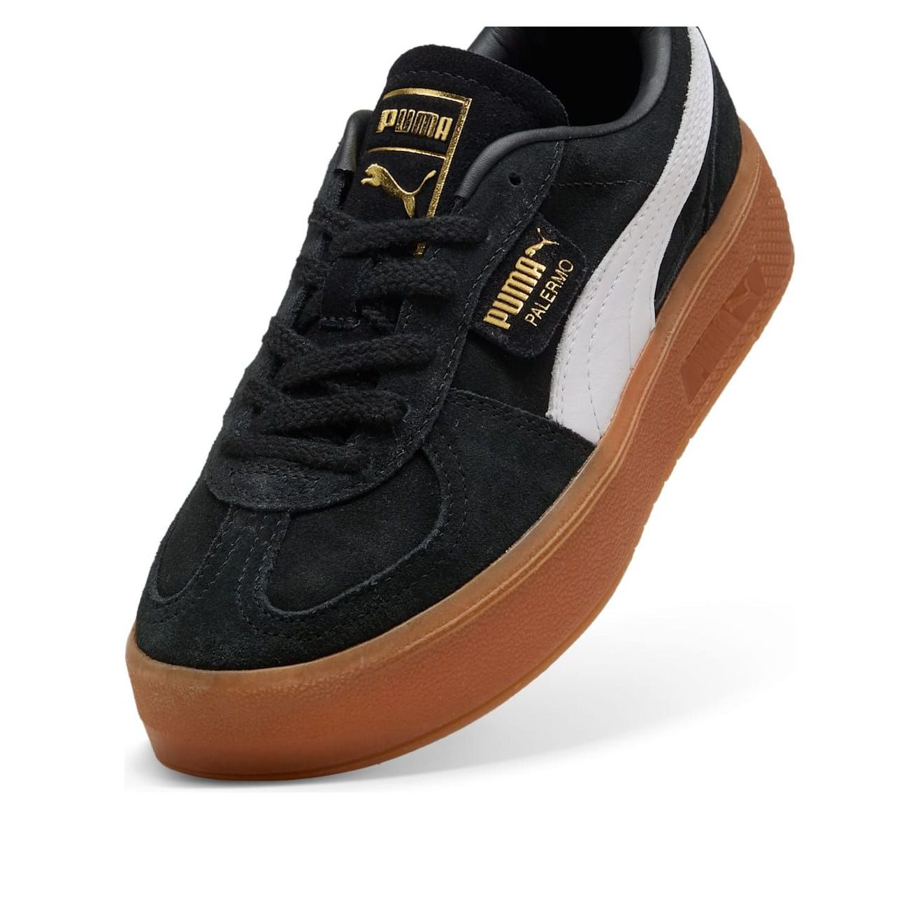 (WMNS) PUMA Palermo Elevata 'PUMA Black Gum' 399348-01 - 5