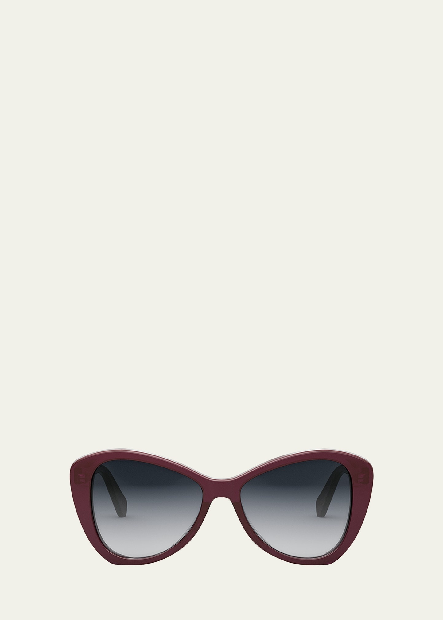 Thin Logo Acetate Butterfly Sunglasses - 1