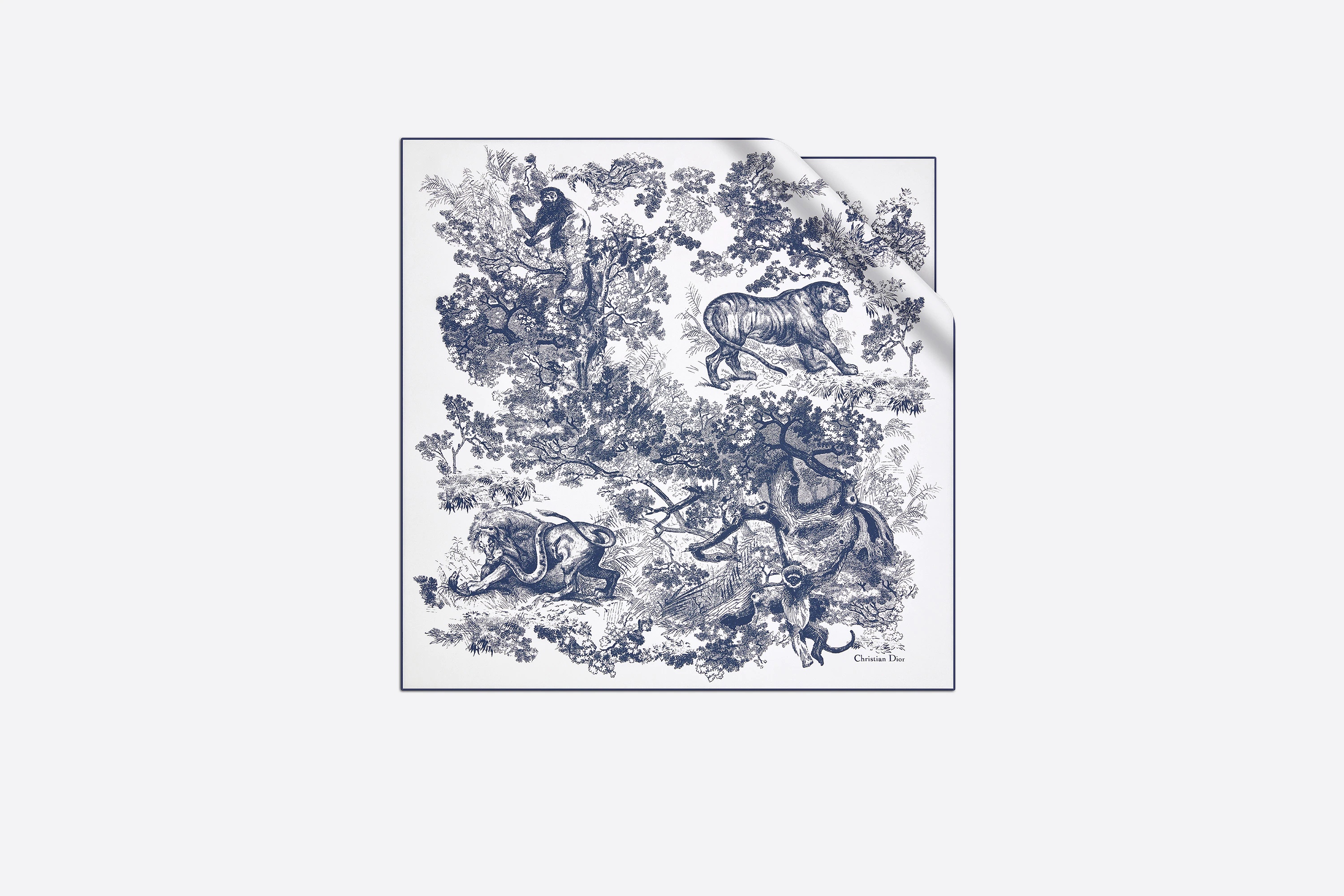 Toile de Jouy Sauvage Square Scarf - 1