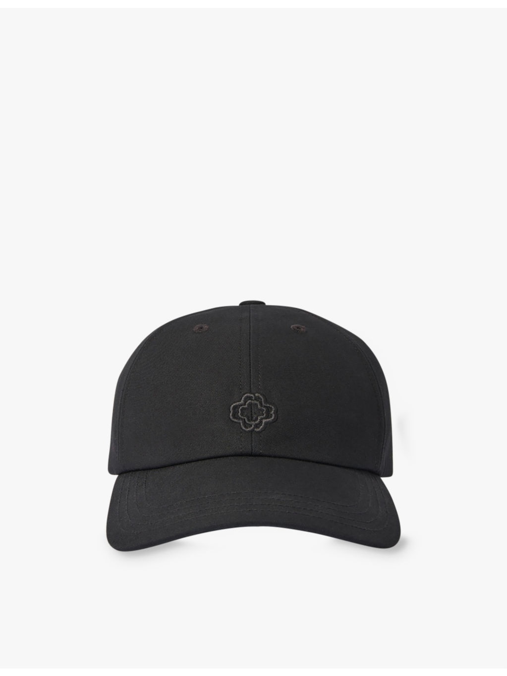 Clover-embroidered cotton baseball cap - 2