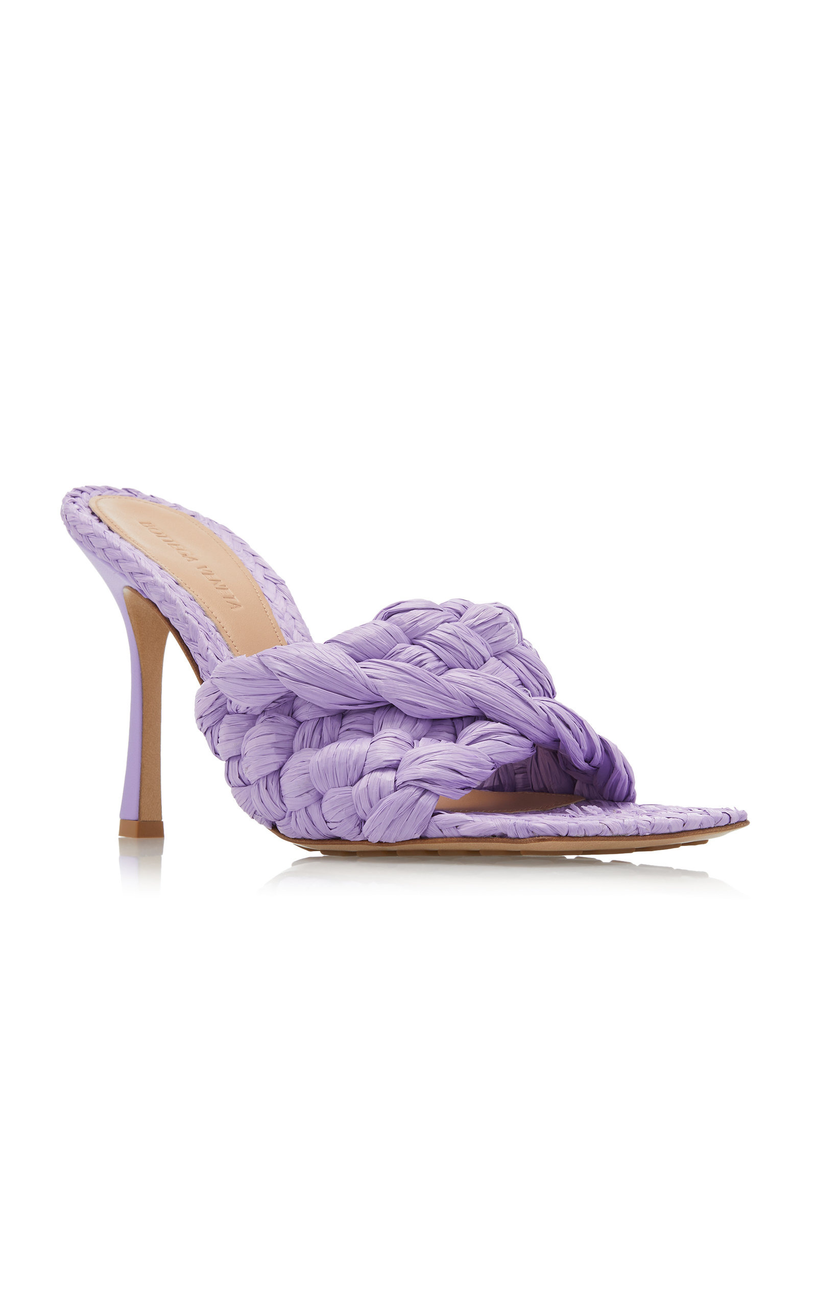 Stretch Raffia Sandals purple - 6