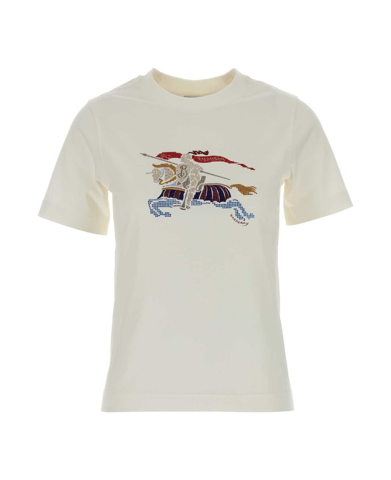 White Cotton T-shirt - 1