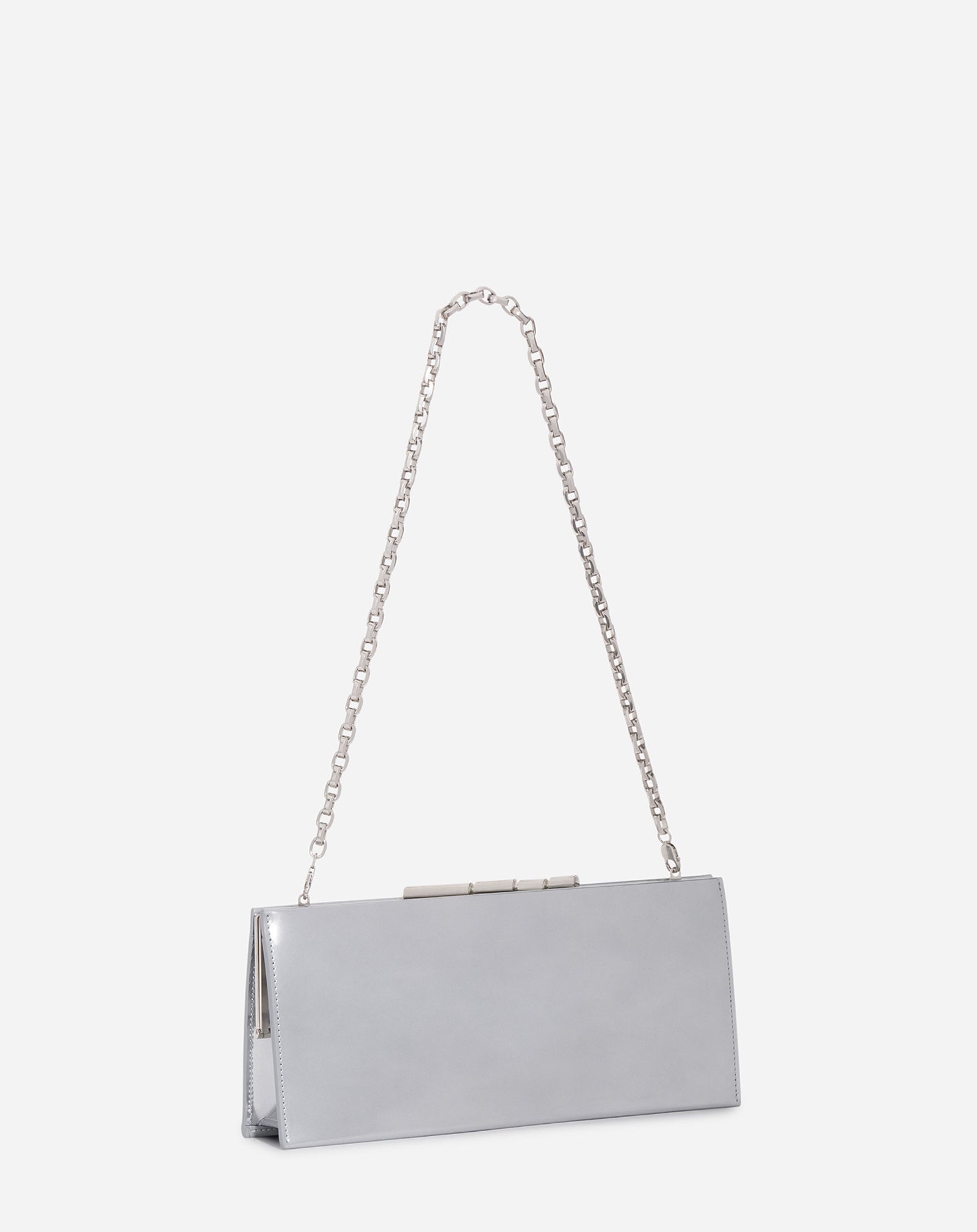 SEQUENCE BY LANVIN METALLIC LEATHER CLUTCH BAG - 2
