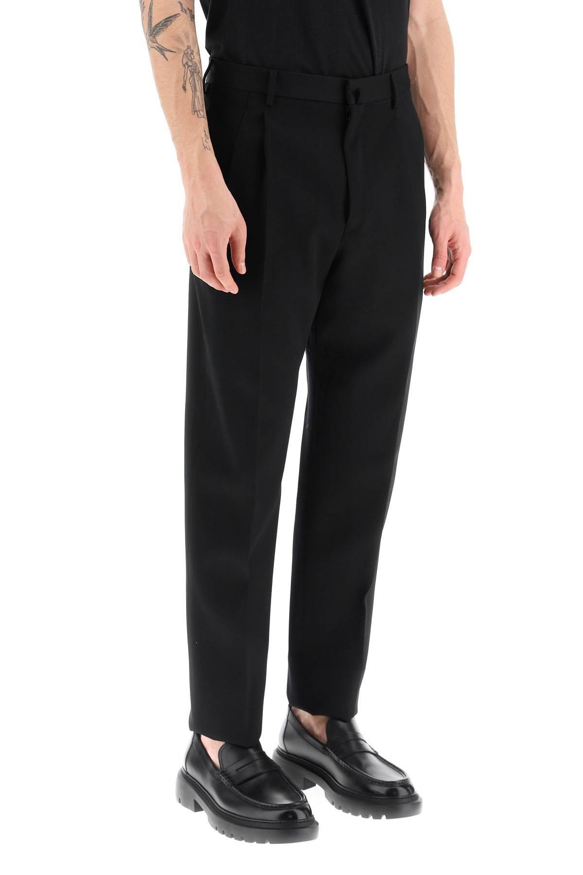 WOOL CIGARETTE TROUSERS - 3