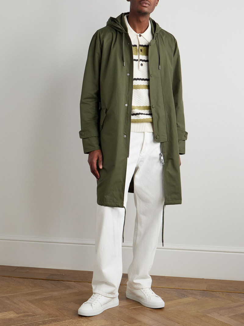 OFFICINE GÉNÉRALE Bradley Shell Hooded Parka Green outlook