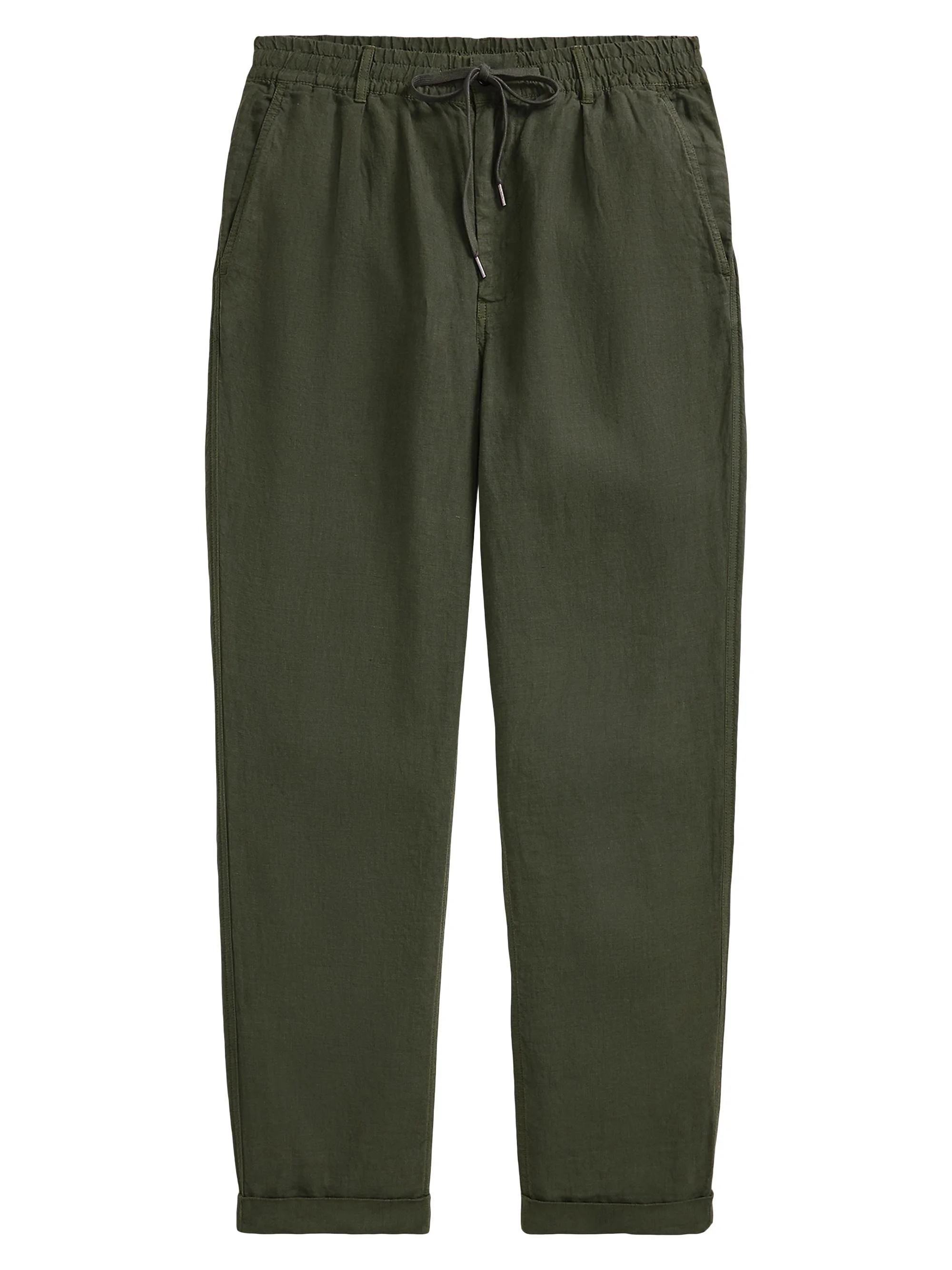 Men's Polo Prepster Slim Tapered Linen Pants - New Olive - 1