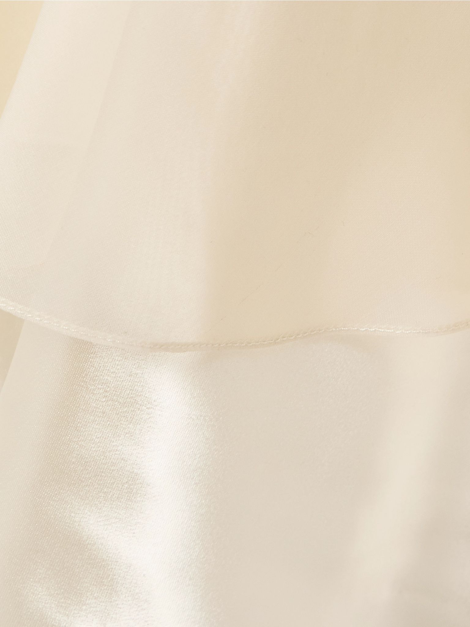Monina layered satin and organza midi skirt Cream - 5