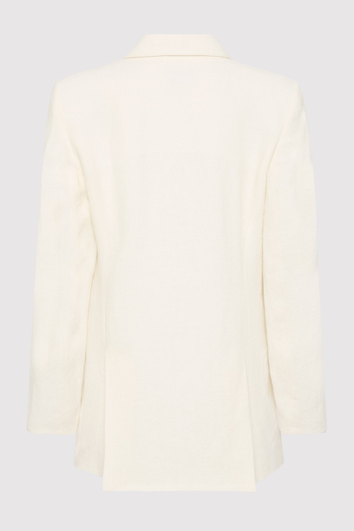 Linen Split Sleeve Blazer - Ivory - 9