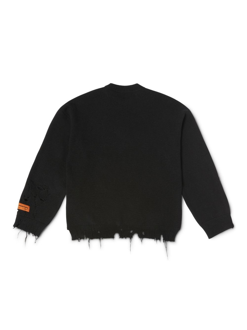 Shredded Knit Crewneck 6