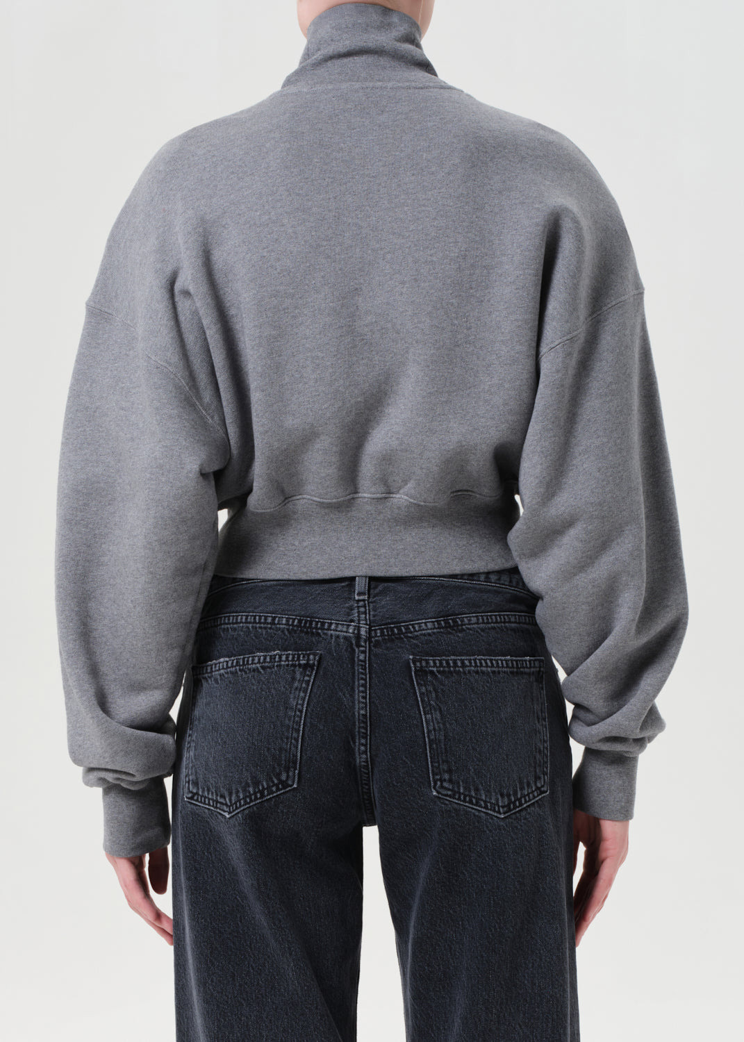 DARBY ZIP UP IN GREY HEATHER - 2