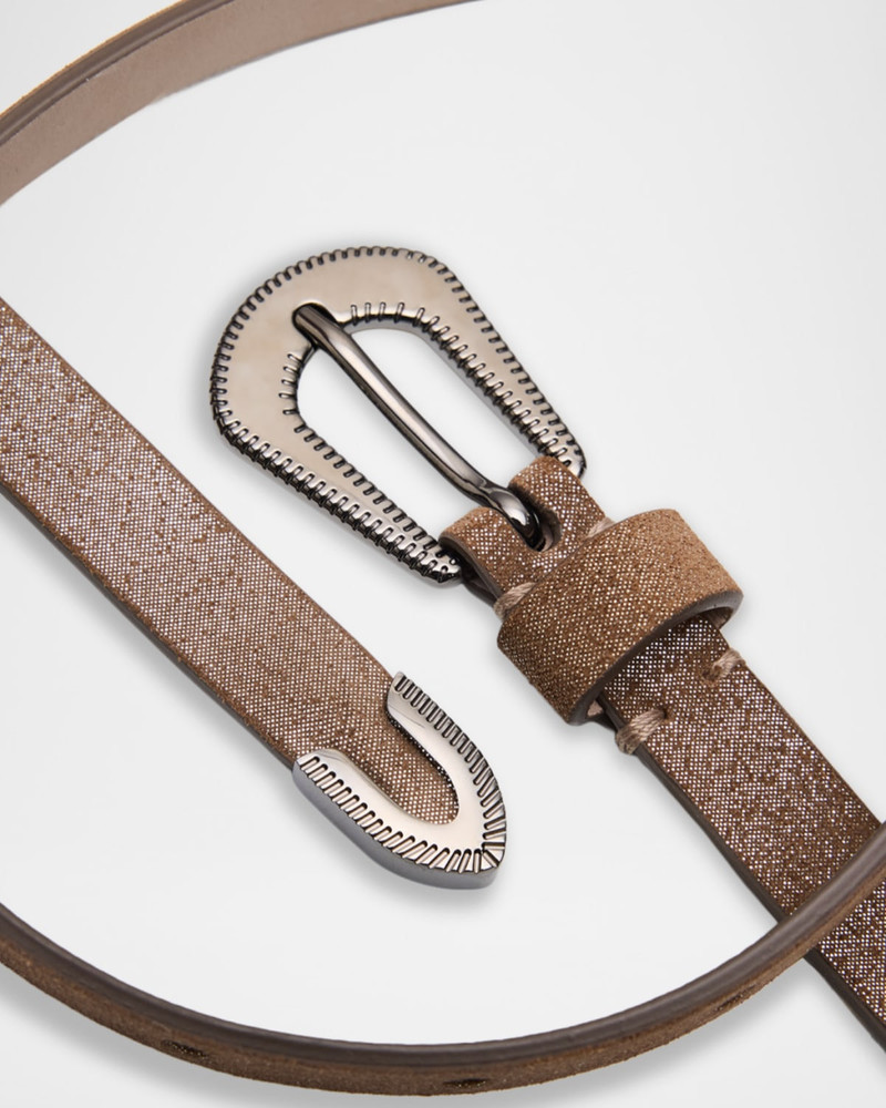 Reversed Leather Belt with Tip 3