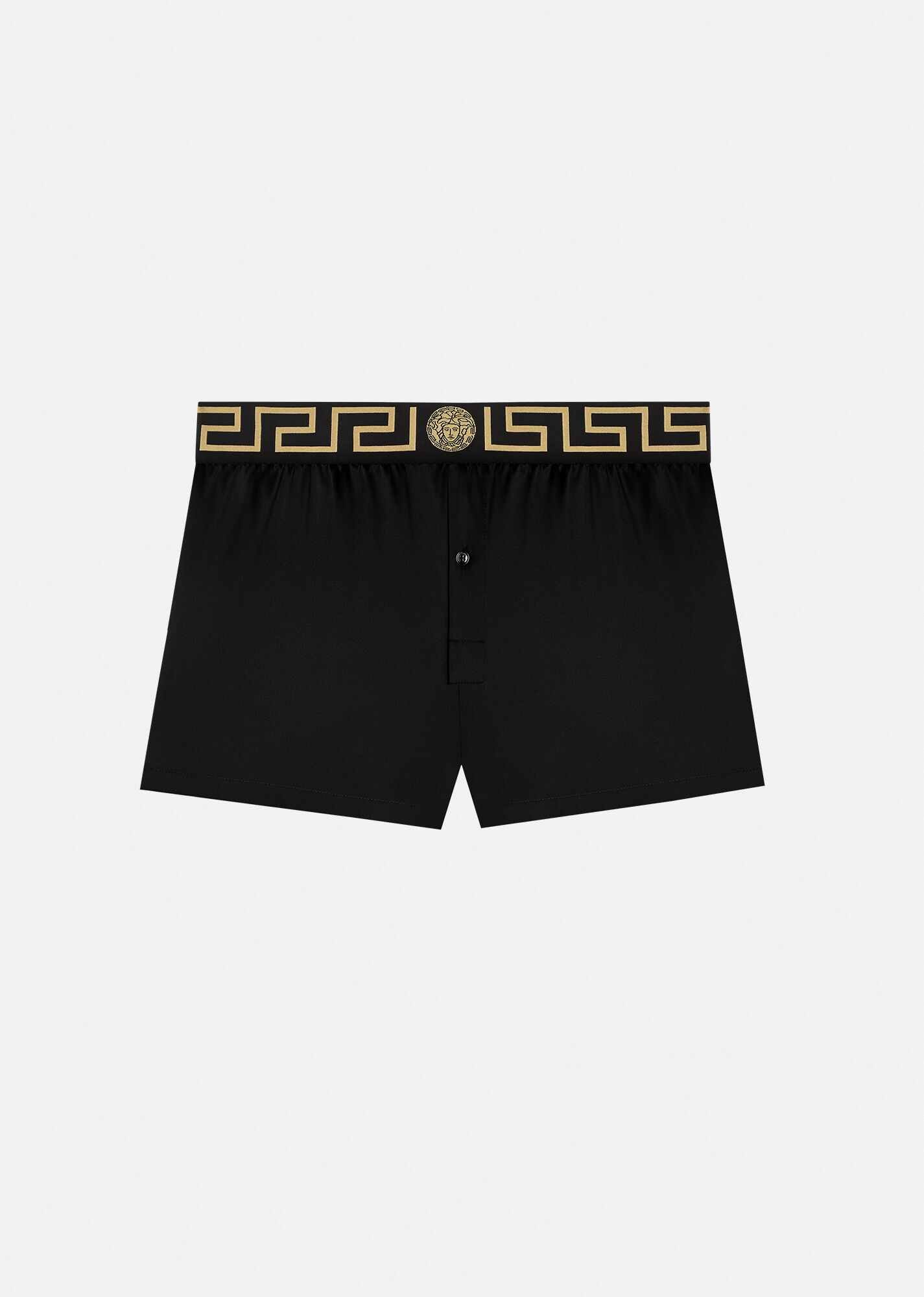 Greca Border Silk Pyjama Shorts - 1