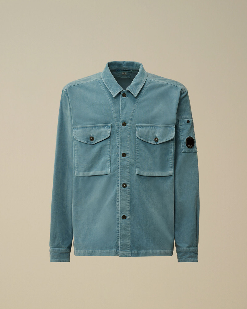 Corduroy Lens Button Overshirt 1