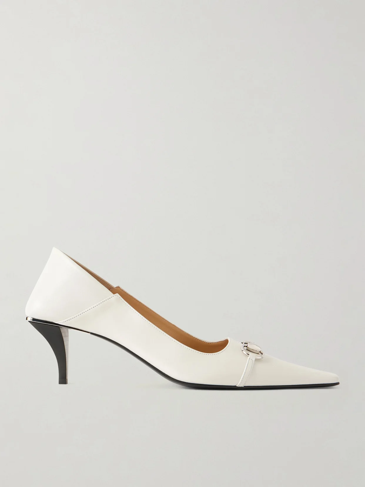 Vittoria Collapsible-heel Horsebit-embellished Leather Pumps - 1