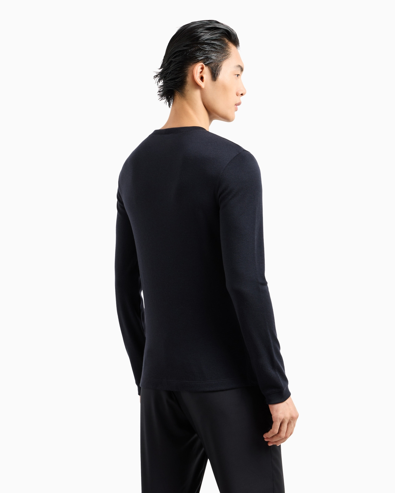 ICON CASHMERE INTERLOCK CREW-NECK JUMPER - 3