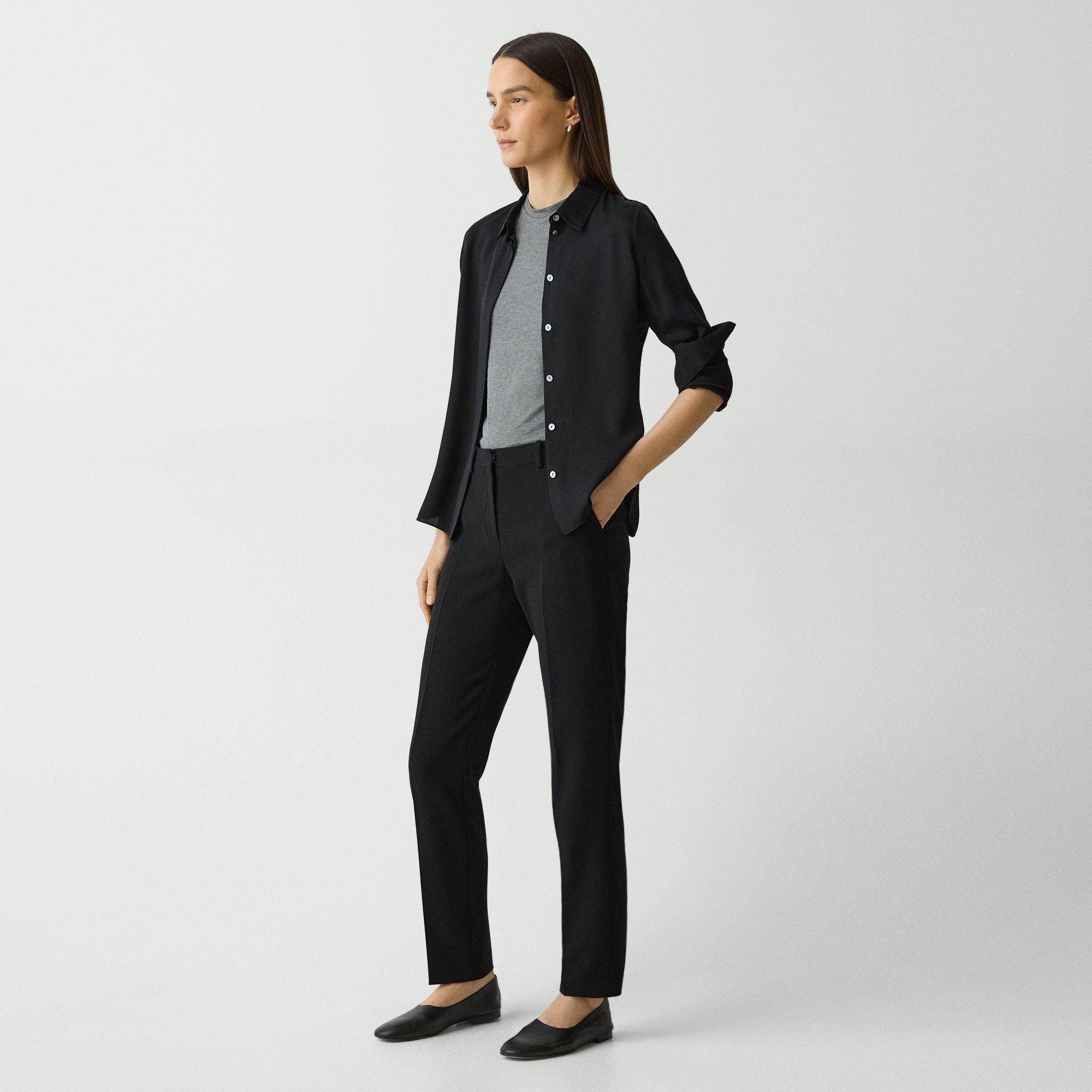 Treeca Full Length Pant in Admiral Crepe - 3