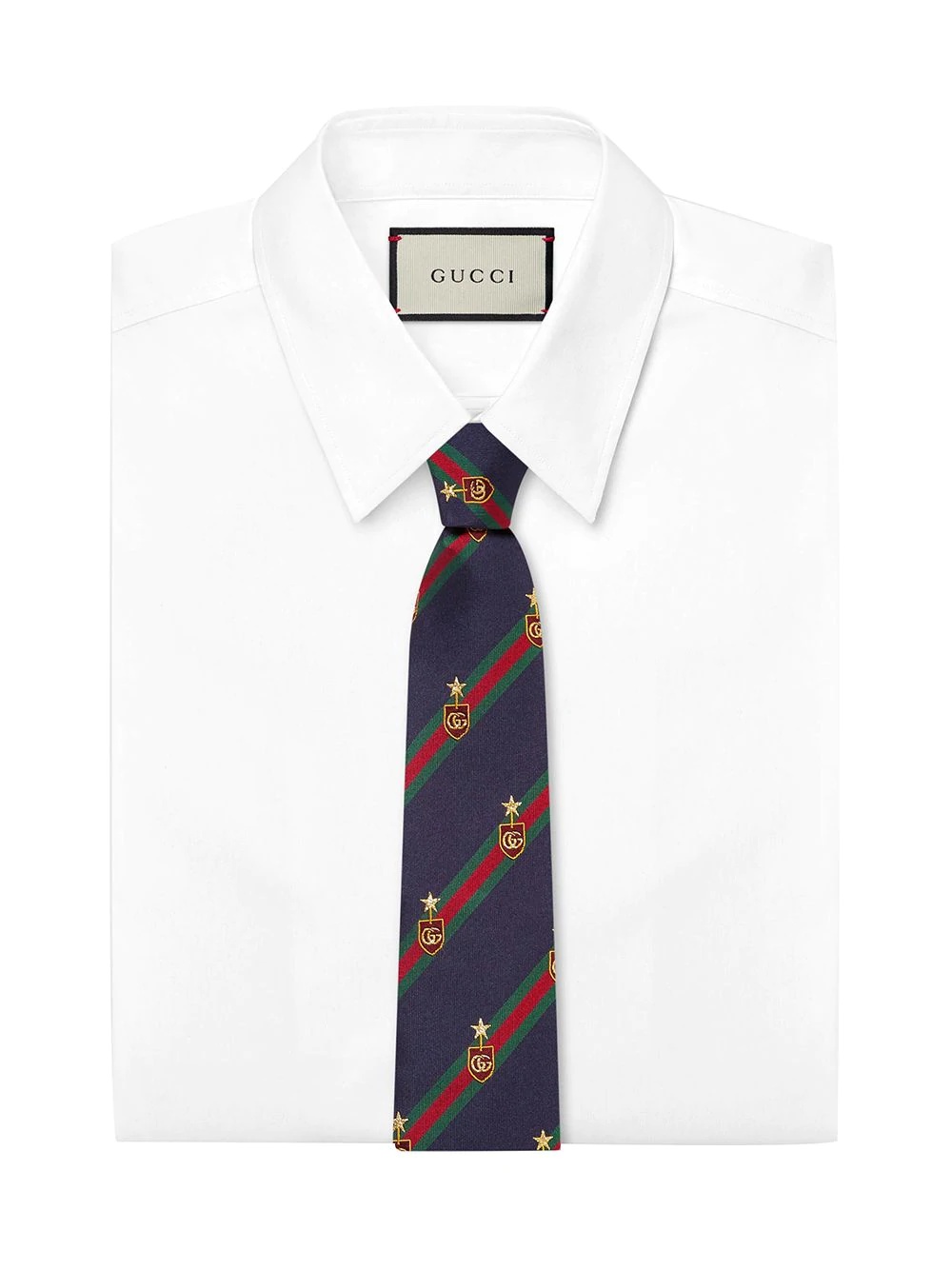 Web crest silk tie - 2