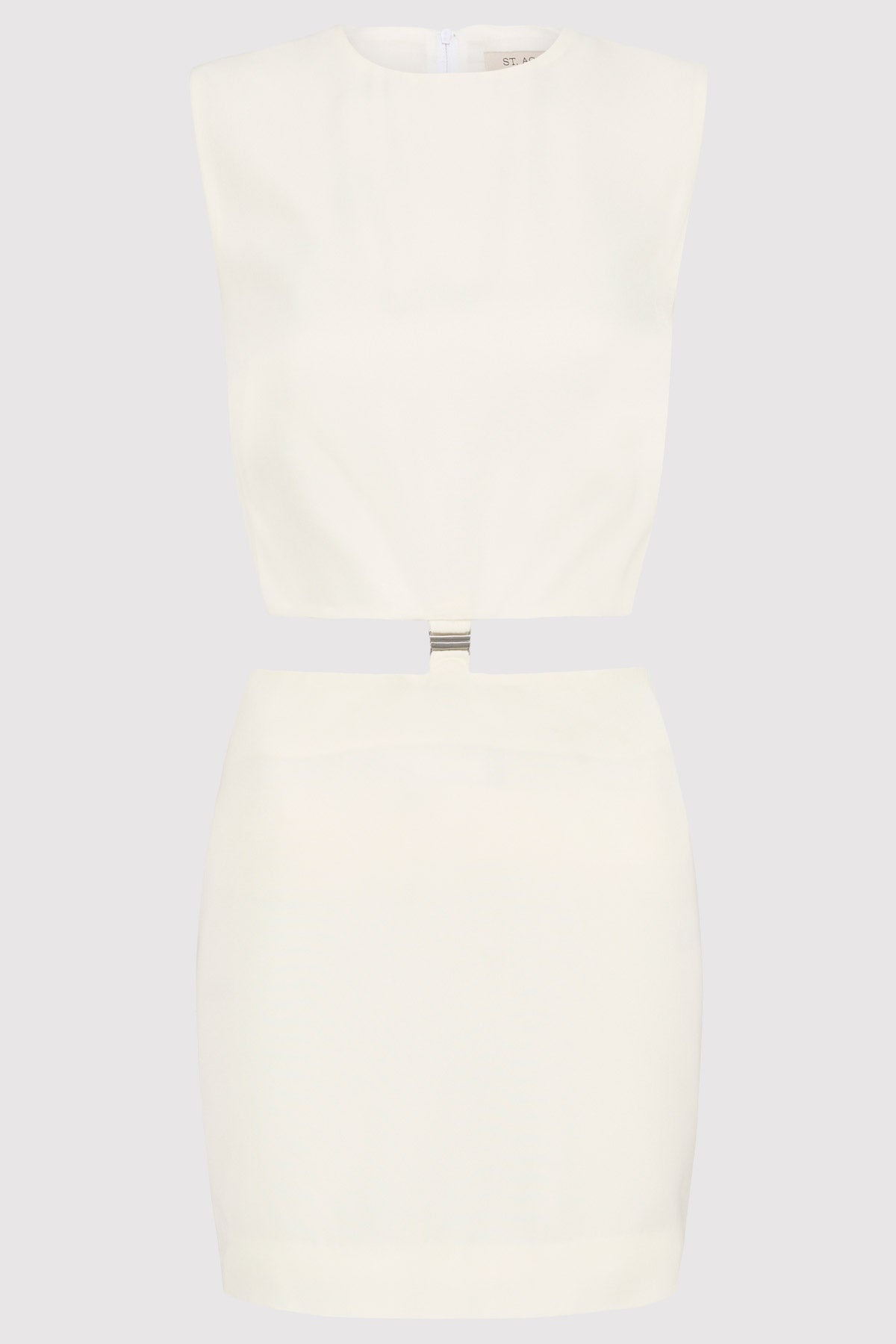 Clip Buckle Mini Dress - Off White - 1