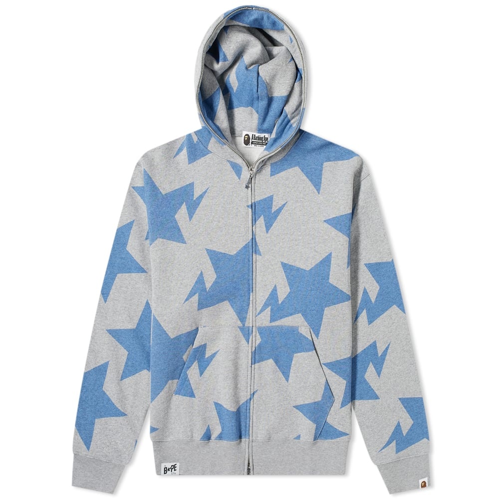 A Bathing Ape Relaxed Sta Pattern Zip Hoody - 1