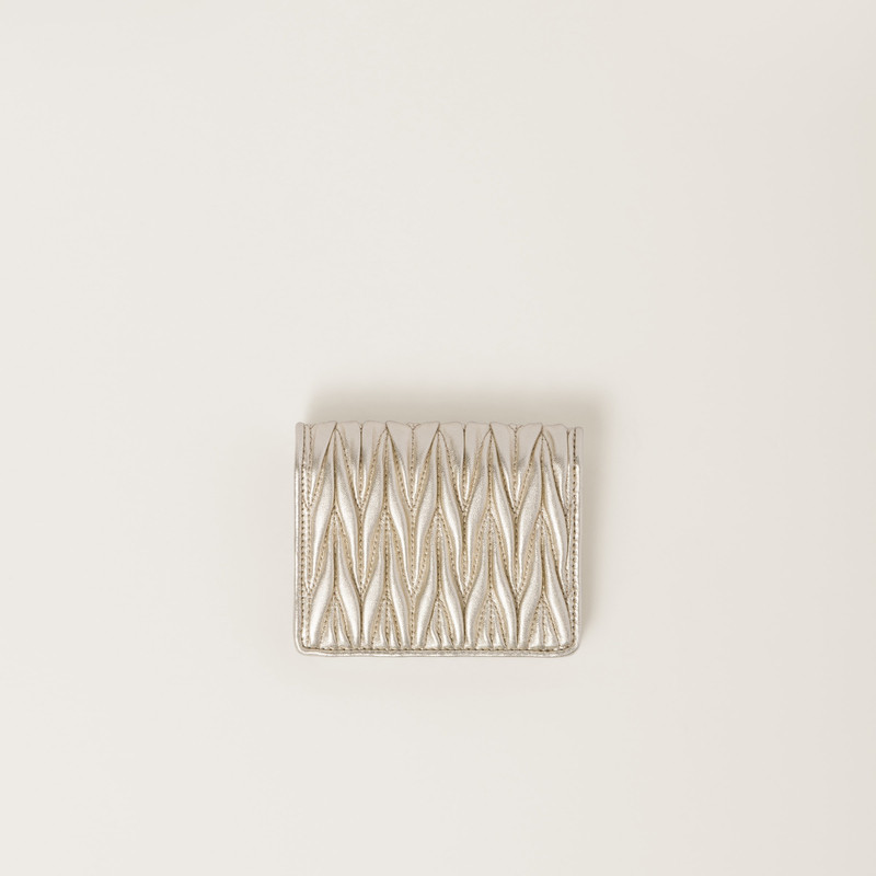 Small matelassé nappa leather wallet 3