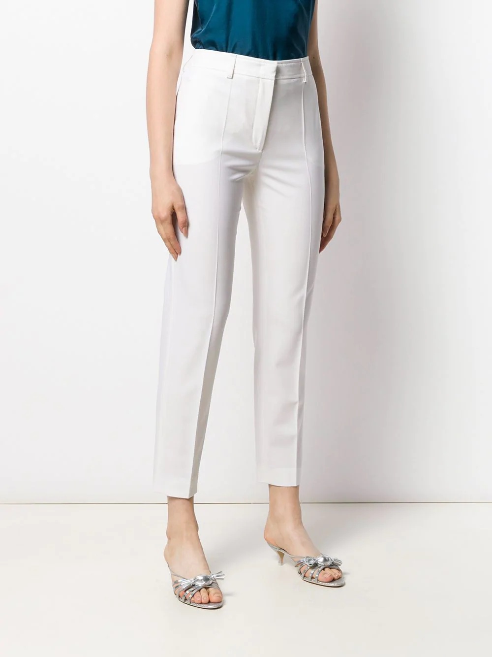 high waisted slim trousers - 3