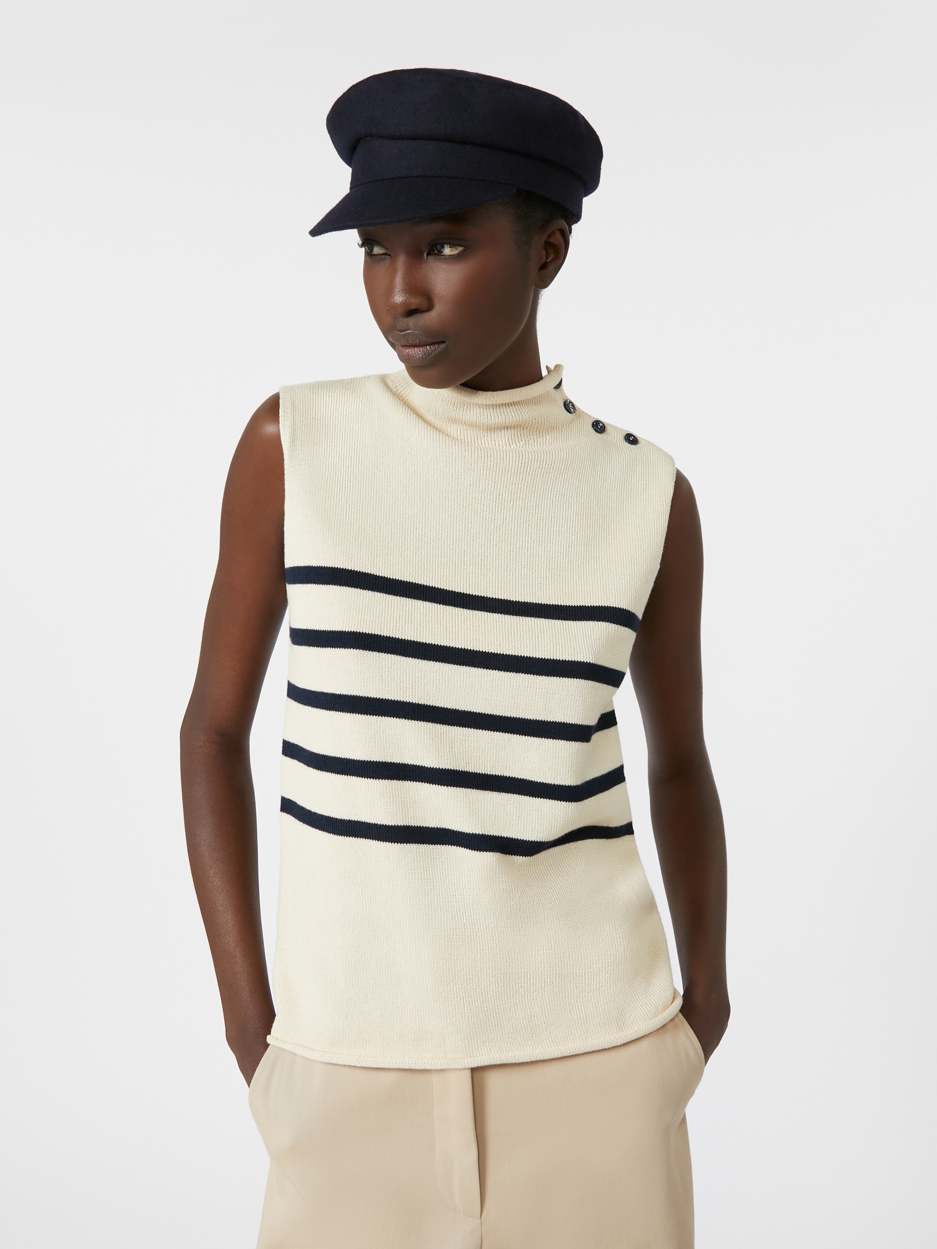 TROFEO Cotton yarn gilet - 5