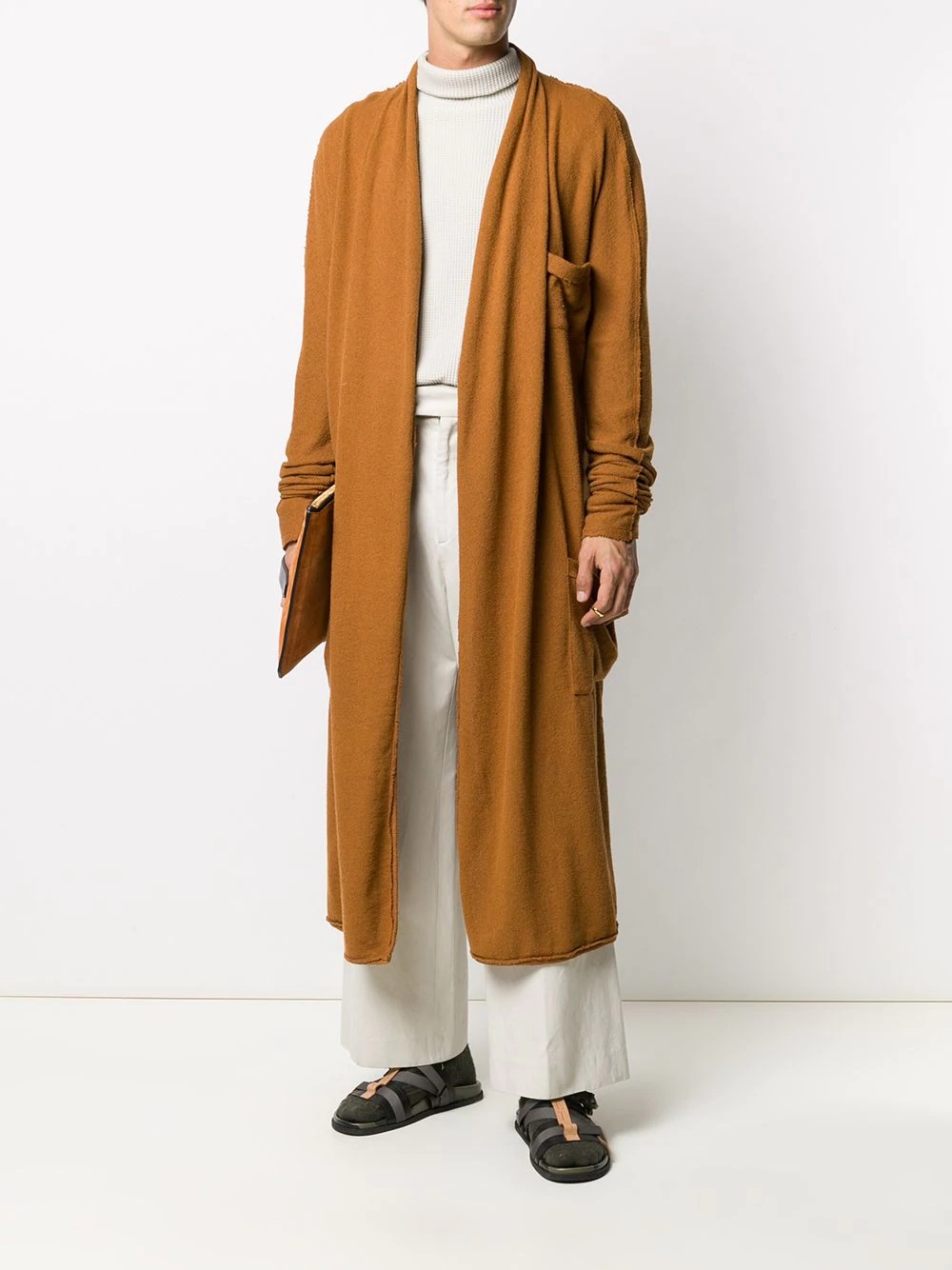 jersey long oversize cardigan - 2