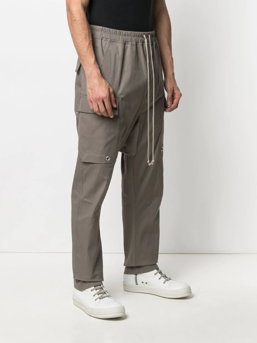 drop-crotch cargo trousers - 3