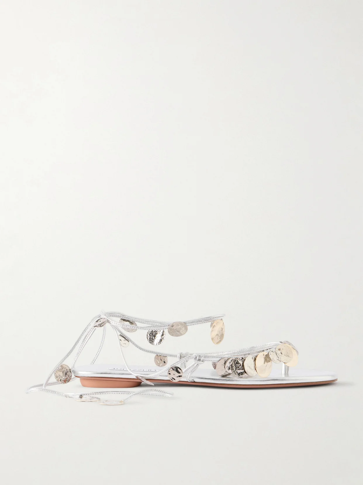 Florin Embellished Leather Thong Sandals - 1